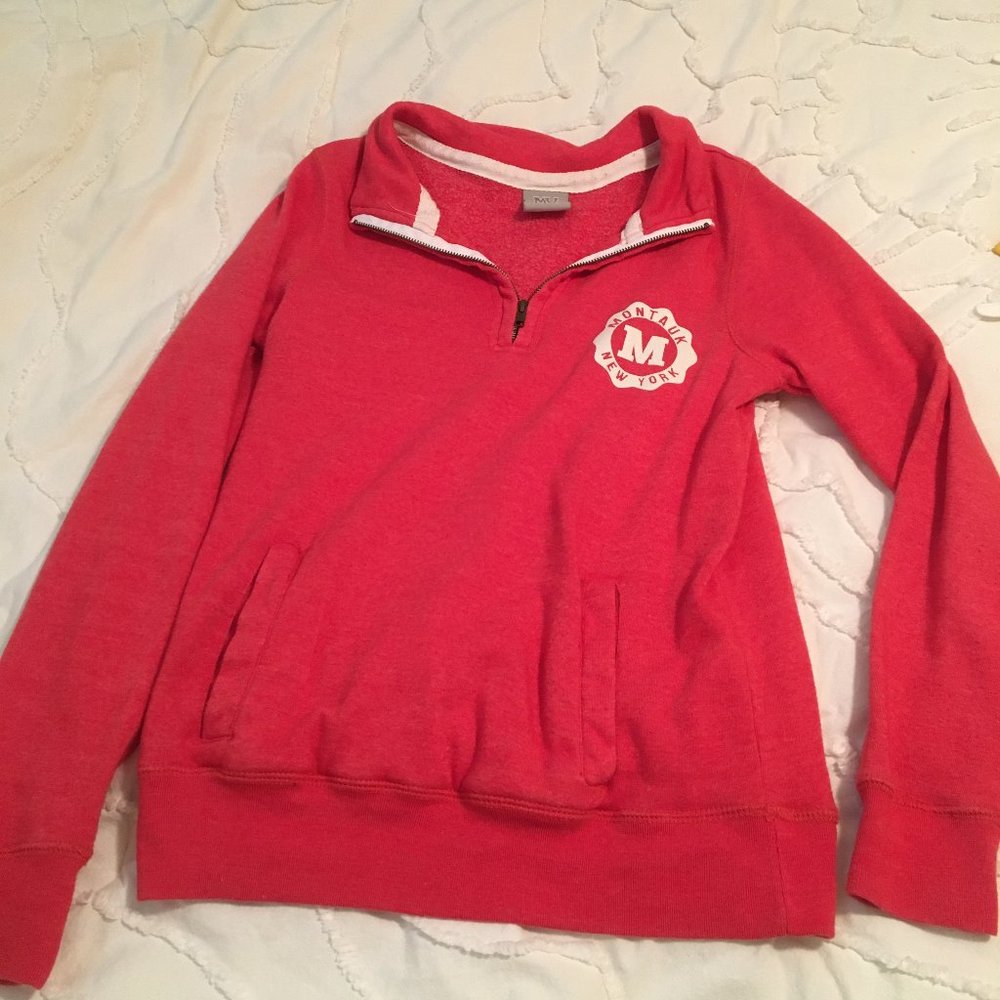 Red Montauk Quarter Zip